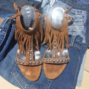 Guess Brown Suede Heels